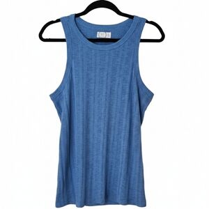 Maurices Ribbed Blue Sleeveless Tank Top XXL